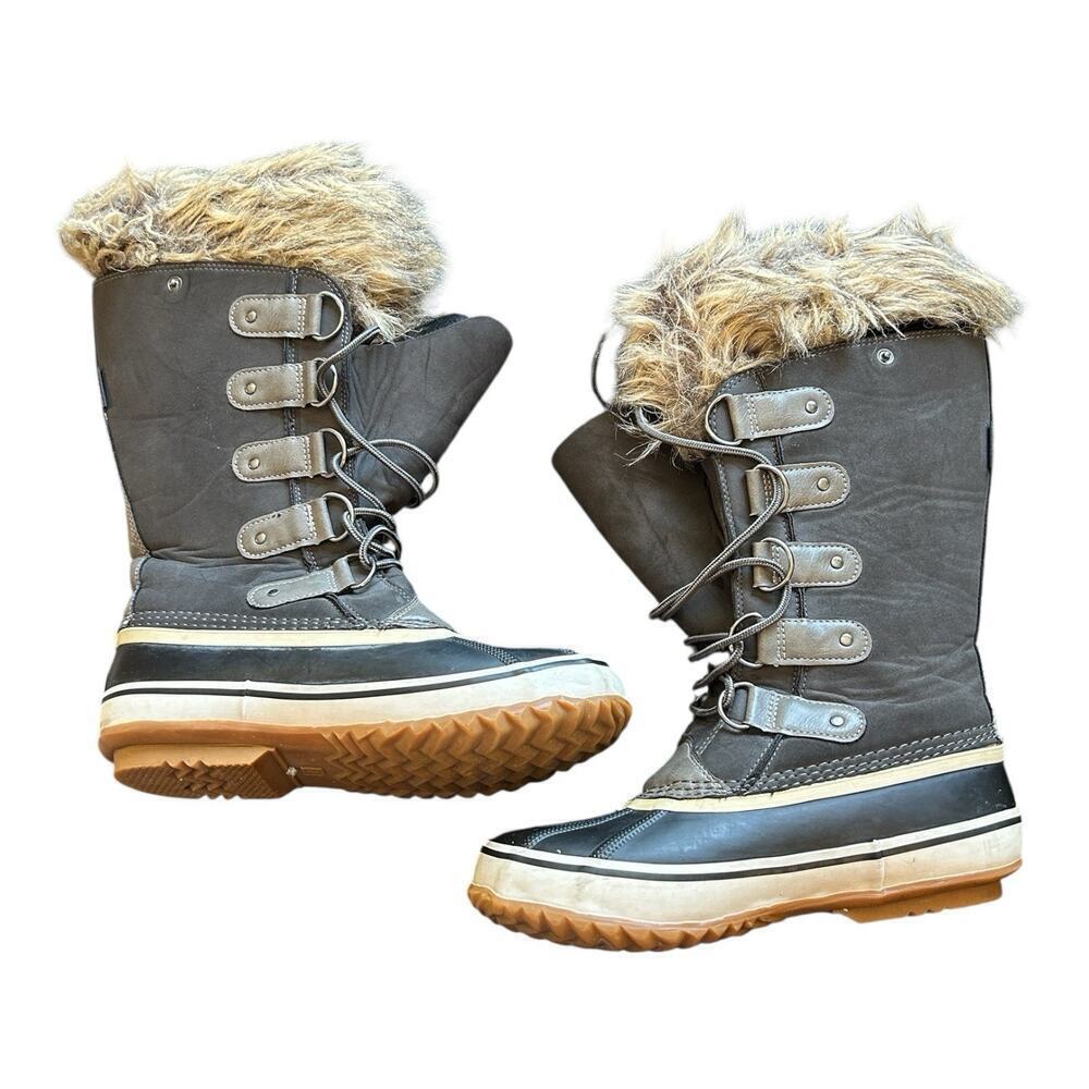 JBU by Jambu Women's Winter Cold Weather Ready Sz 7M Brown Snow Boots Faux Fur